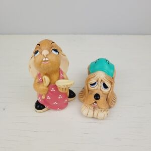 Vintage Pendelfin Studios Rabbits Pooch And Oliver Collectible Figurines